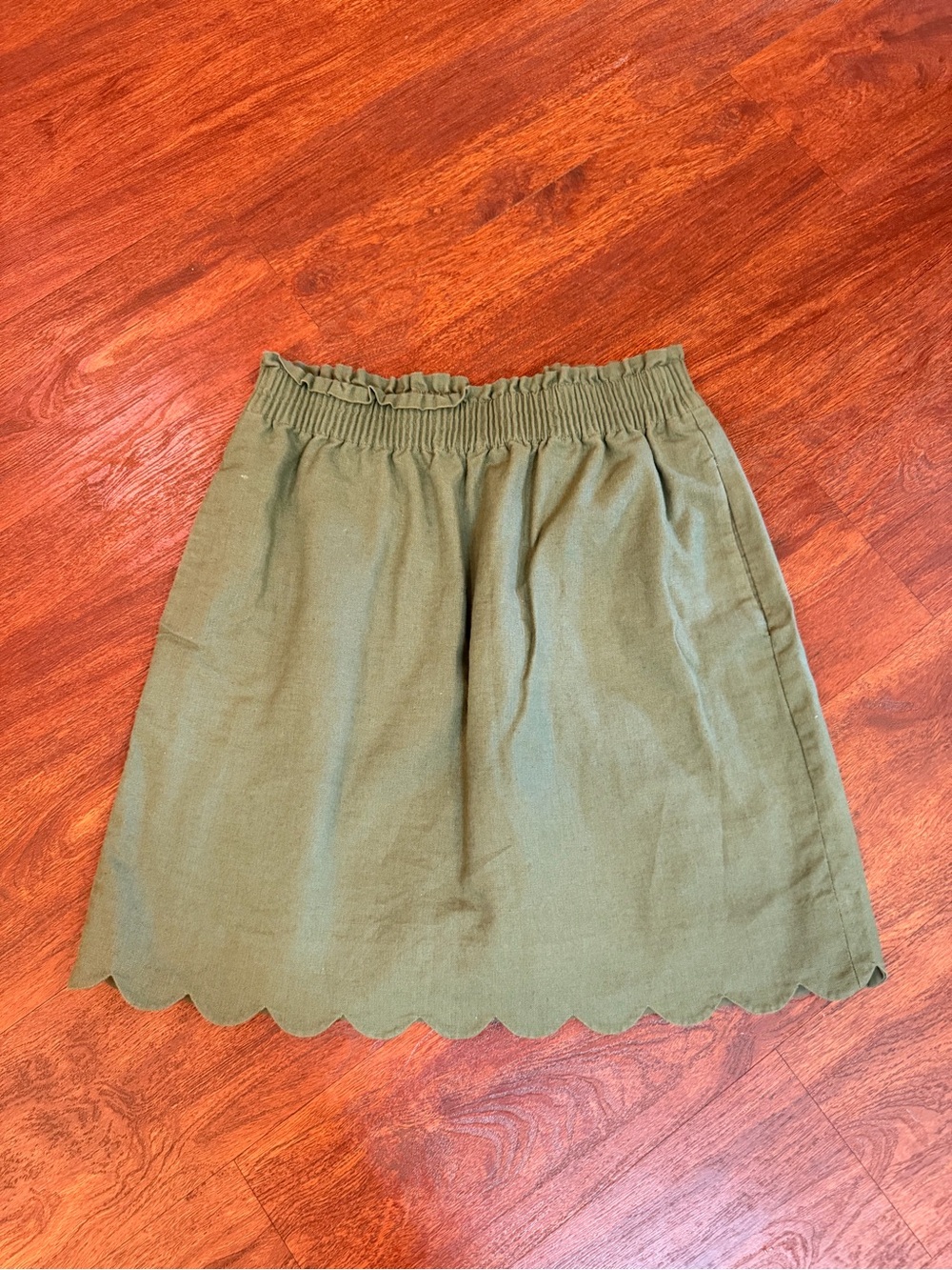 J. Crew Olive Green Elastic Waist Skirt